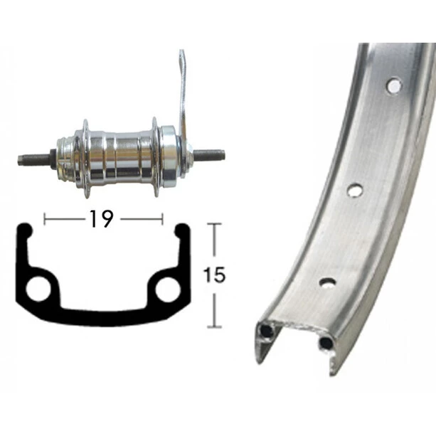 Bike-parts Roues Vélo De Ville & Trekking Roue Arrière Roue Arrière 20x1.75 36L Frein à Rétropédalage, Argent 1 Bike-parts Roues Vélo De Ville & Trekking Roue Arrière Roue Arrière 20x1.75 36L Frein à Rétropédalage, Argent