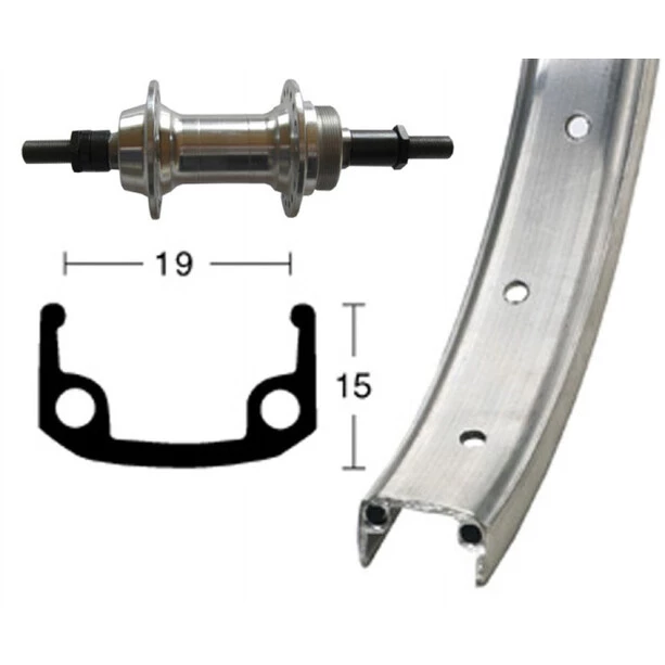 Bike-parts Roues Vélo De Ville & Trekking H-vélo Roue Arrière 26x1 3/8 Roue Libre 7 Vitesse 36 L, Argent 1 Bike-parts Roues Vélo De Ville & Trekking H-vélo Roue Arrière 26x1 3/8 Roue Libre 7 Vitesse 36 L, Argent