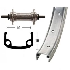 Bike-parts Roues Vélo De Ville & Trekking V-roues 26X1.3/8 Moyeux Alu 36l, Argent