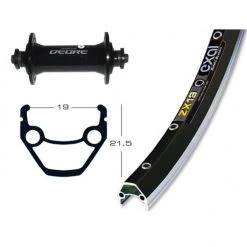 Exal Roues Vélo De Ville & Trekking Deore SSP Roue Avant ZX 19 36 Trous 28", Noir -Promos Roues Boutique exal deore ssp vorderrad zx 19 36 loch 28 schwarz silber 5