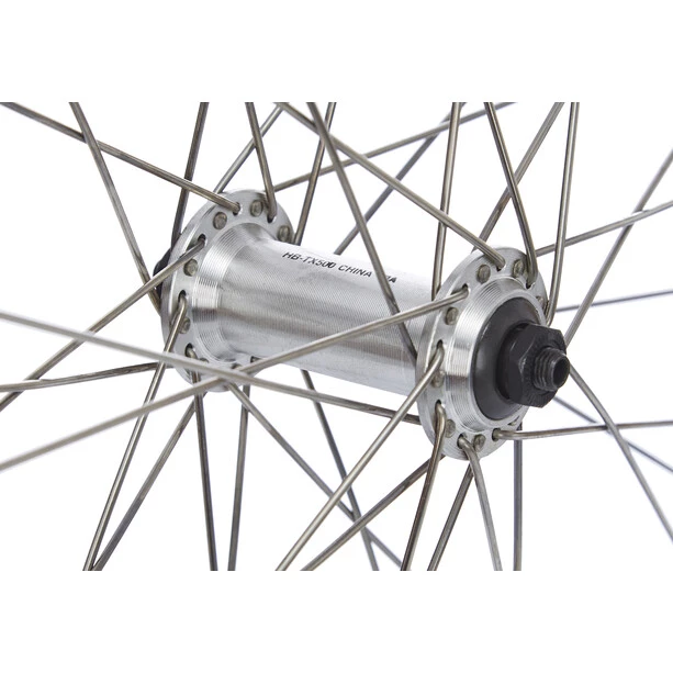 Exal Roues Vélo De Ville & Trekking ZX 19 Front Wheel 26x1.75", Noir/argent 1 Exal Roues Vélo De Ville & Trekking ZX 19 Front Wheel 26x1.75", Noir/argent