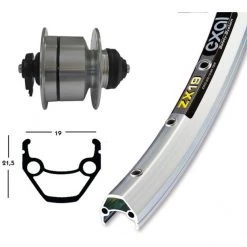 Exal Roues Vélo De Ville & Trekking ZX19 Roue Avant 28'' Dynamo De Moyeu Shimano Centerlock QR, Argent -Promos Roues Boutique exal zx19 vr 28 shimano nabendynamo centerlock qr silber 5