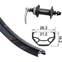 Rodi Roues Vélo De Ville & Trekking Black Rock Roue Avant 29" Disc Centerlock Alvio SSP, Noir