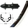 Ryde Roues Vélo De Ville & Trekking Zac 19 Rear Wheel 28x1.75" T 3000 SSP 8-speed, Noir
