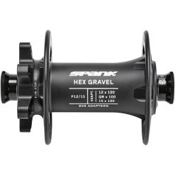 Spank Moyeux Hex Gravel F12/15 Moyeu Avant 12x100mm, Noir